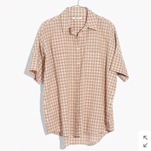 Side-button Courier in Gingham Check